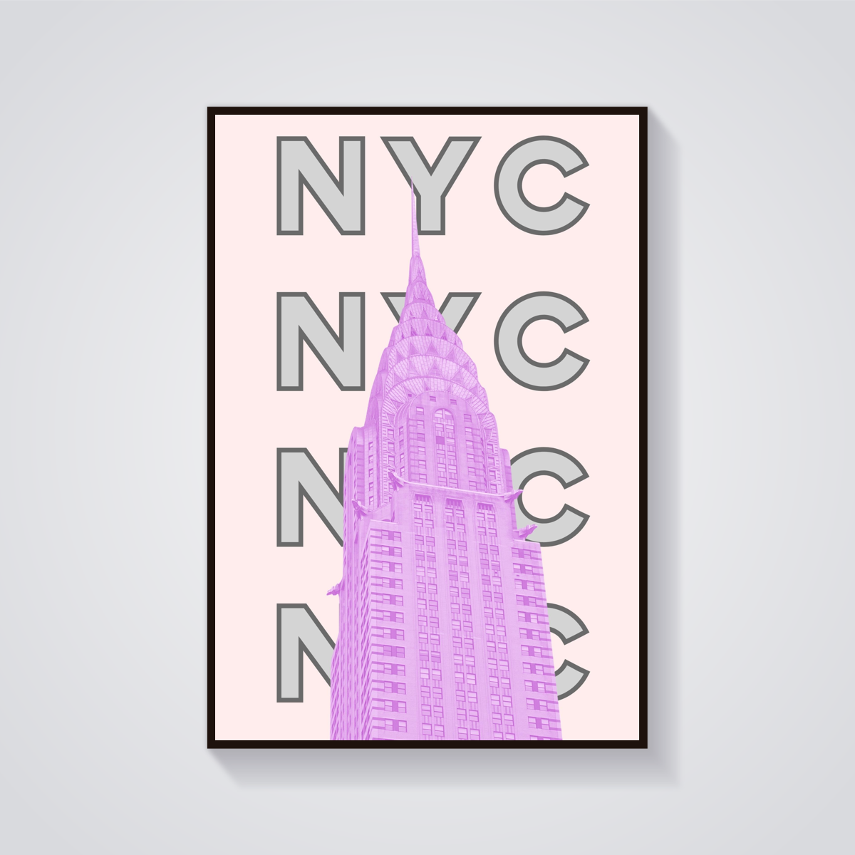 Preppy NYC Chrysler Building Poster