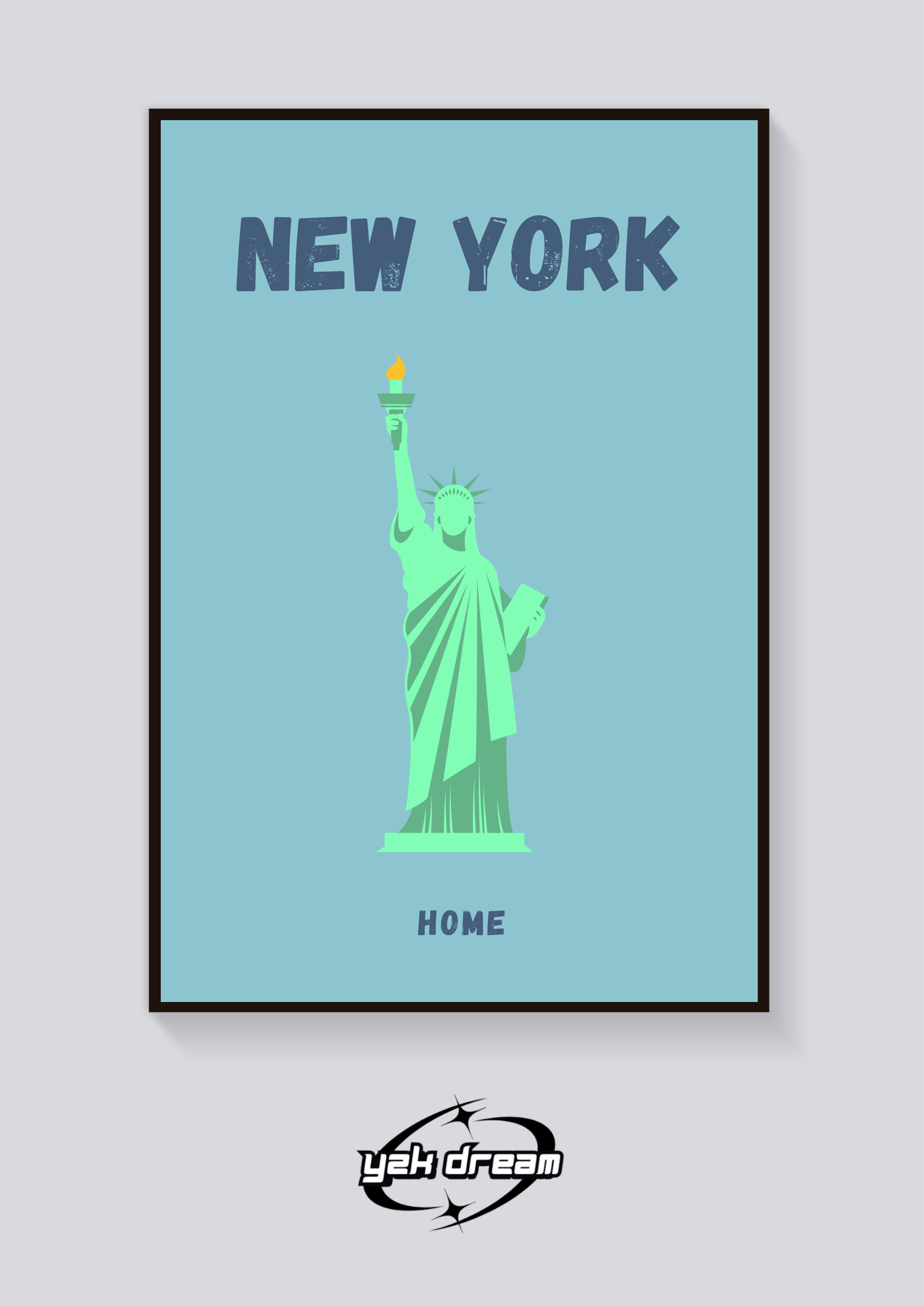 Preppy New York Statue of Liberty Poster