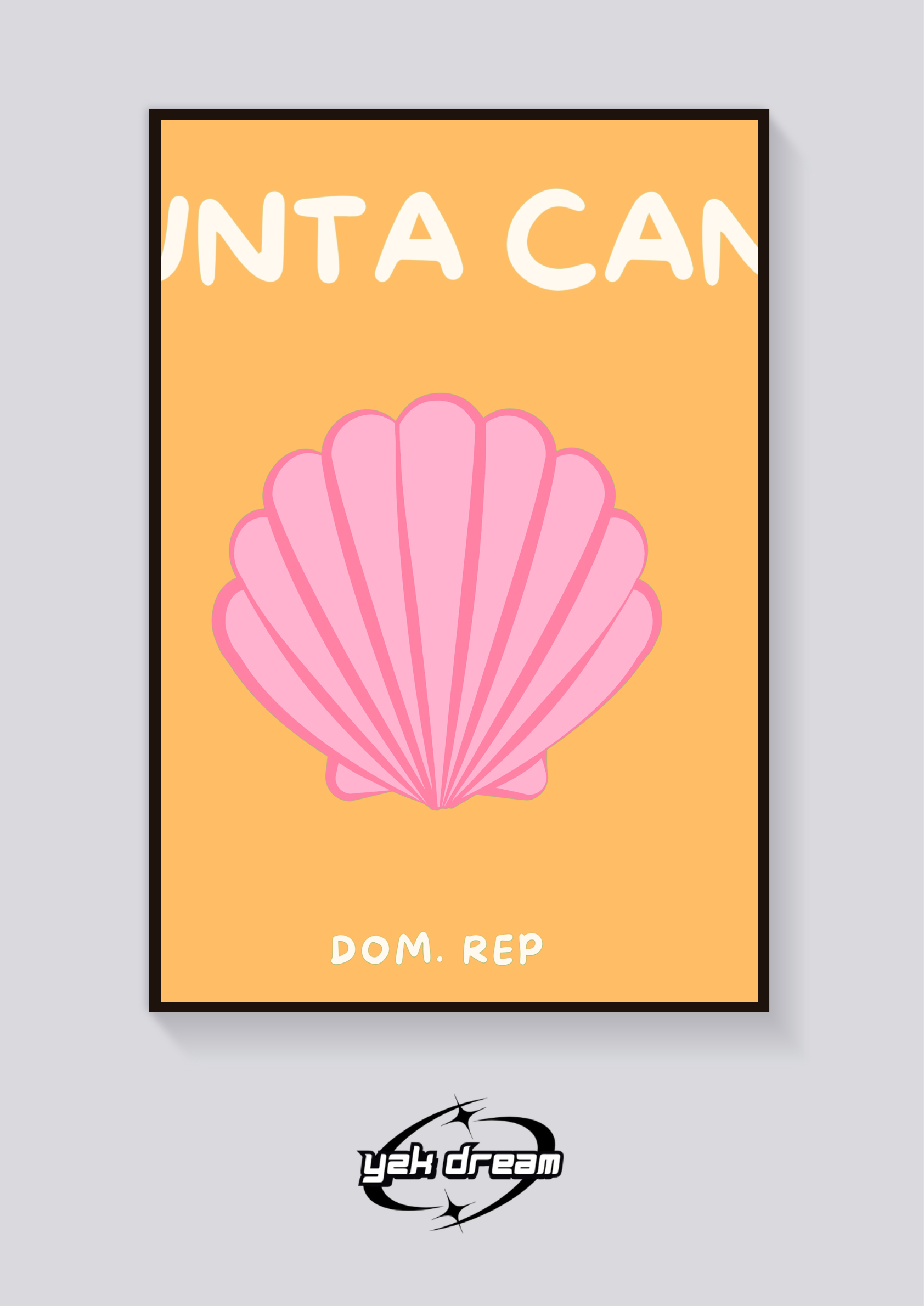 Preppy Punta Cana Seashell Poster