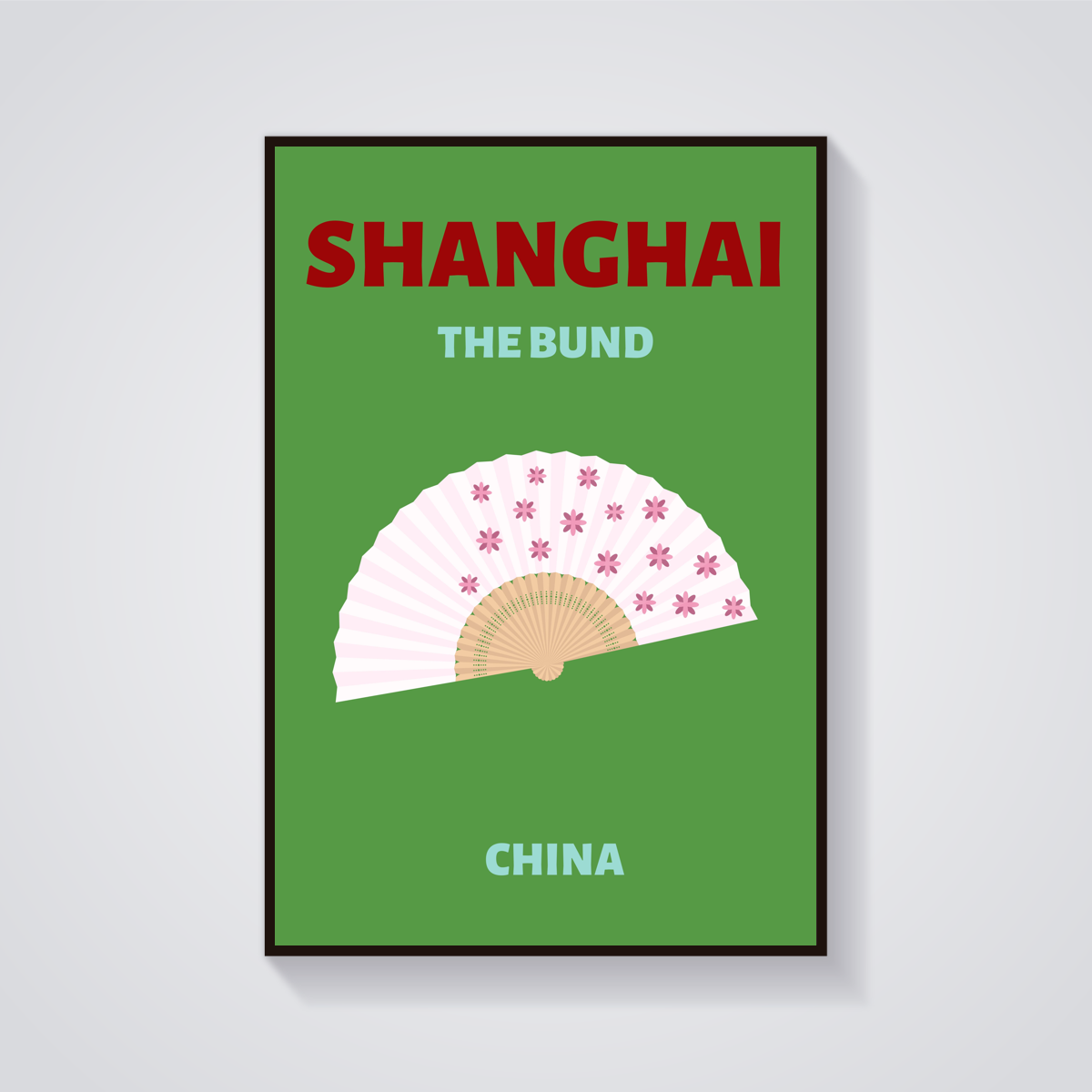 Preppy Shanghai Fan Poster