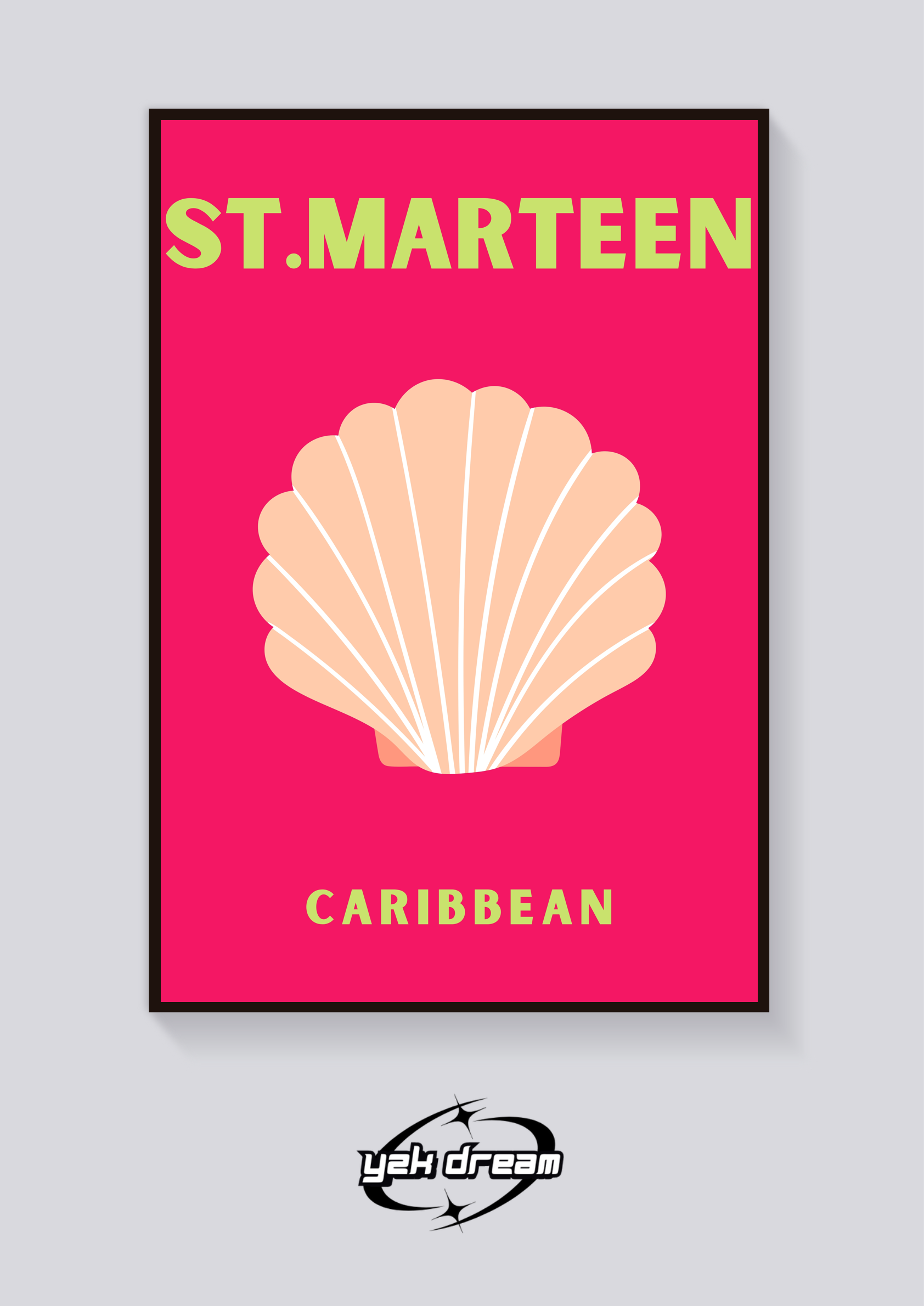 Preppy St. Maartin Seashell Poster