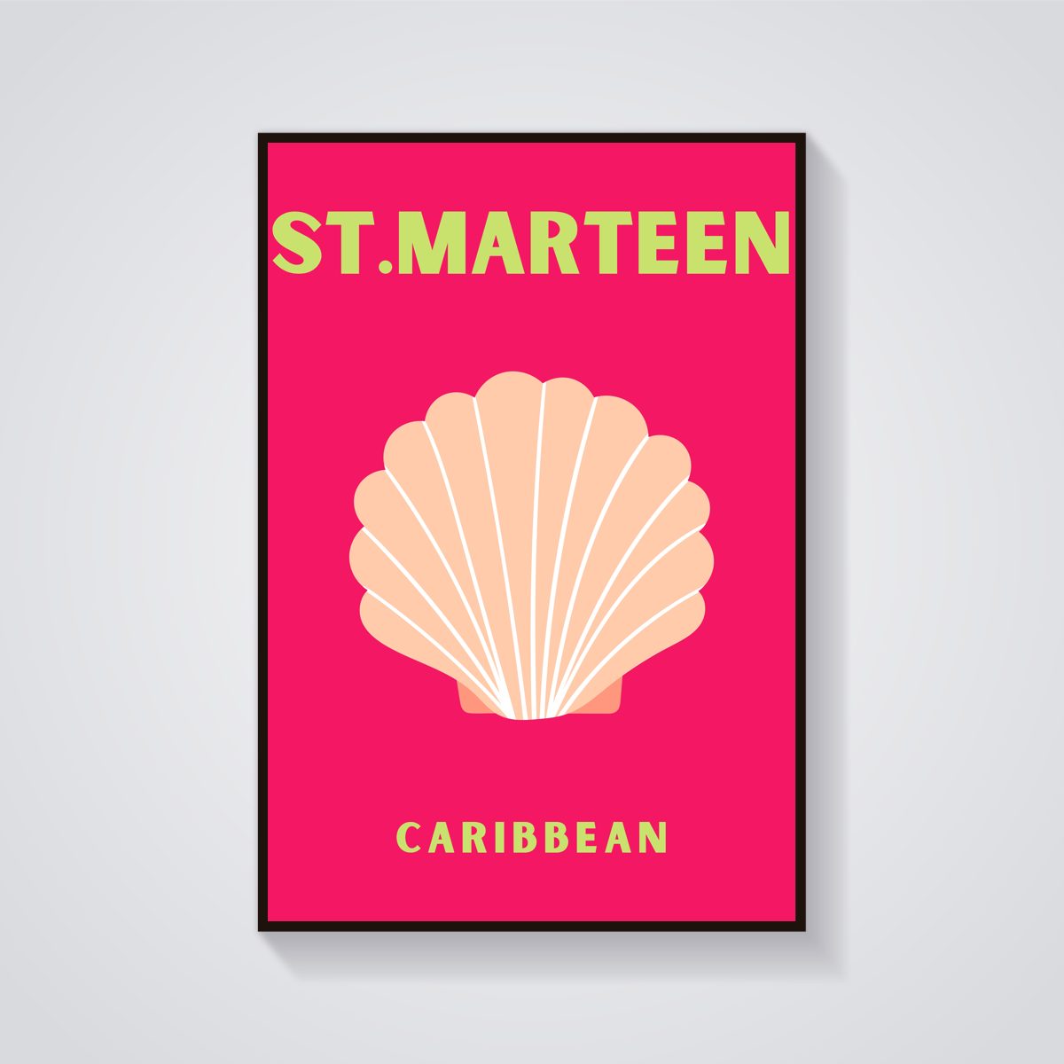 Preppy St. Maartin Seashell Poster
