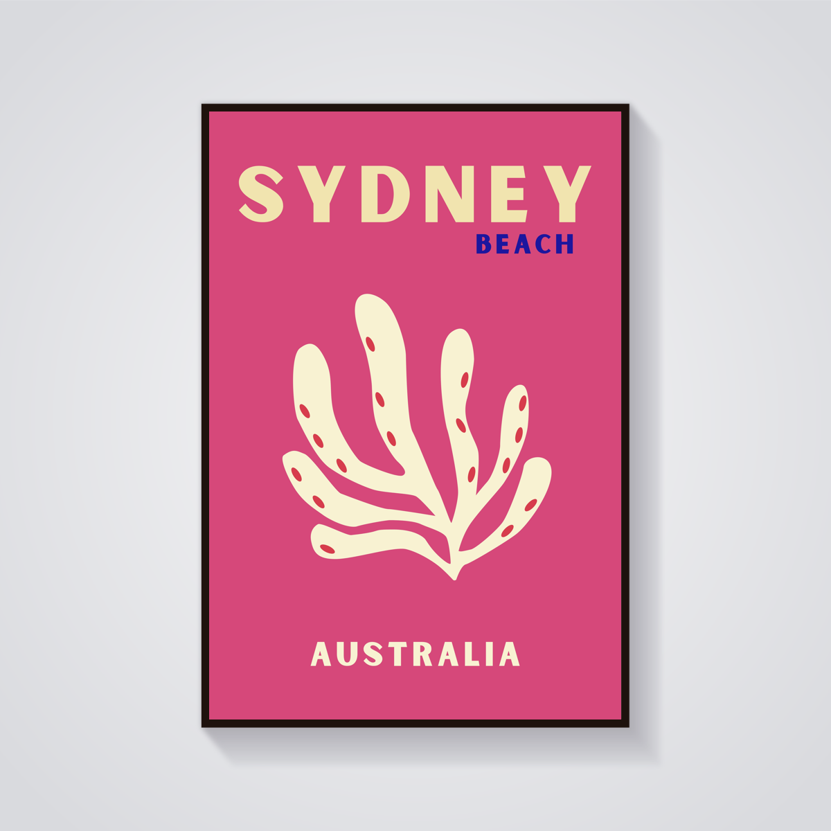 Preppy Sydney Beach Seaweed Poster