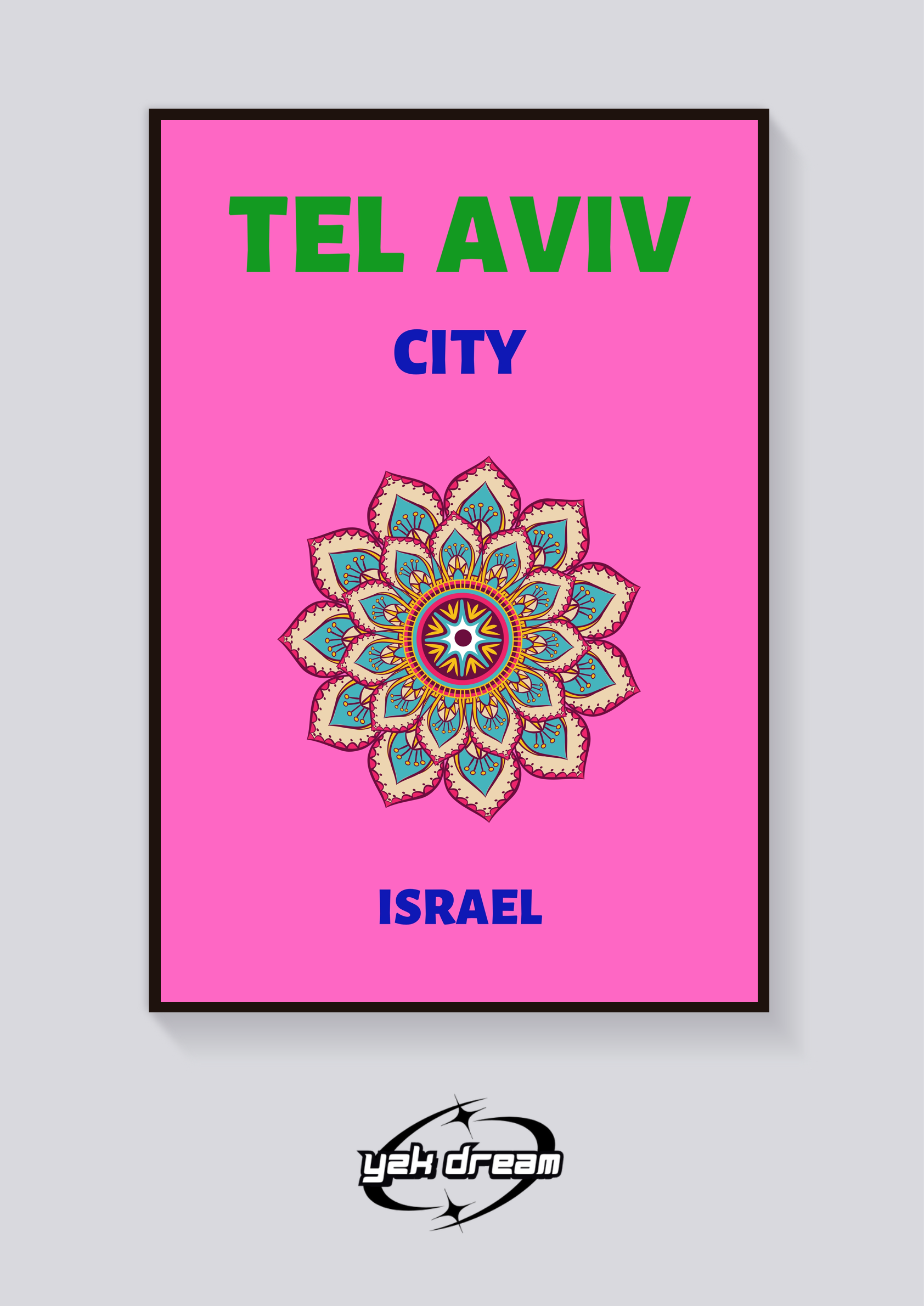 Preppy Tel Aviv Floral Poster