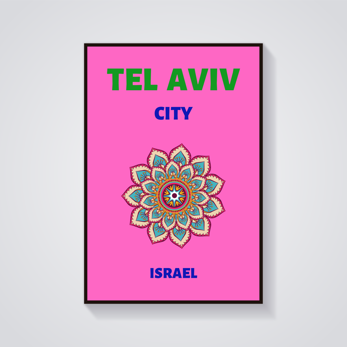 Preppy Tel Aviv Floral Poster