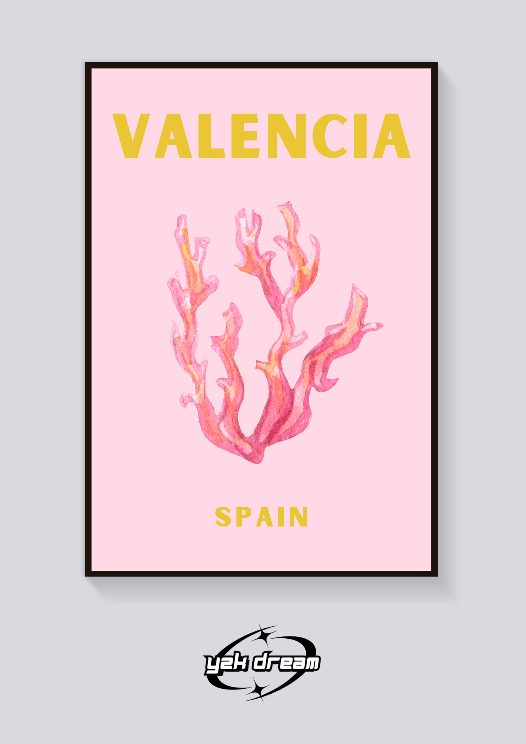 Preppy Valencia Coral Poster