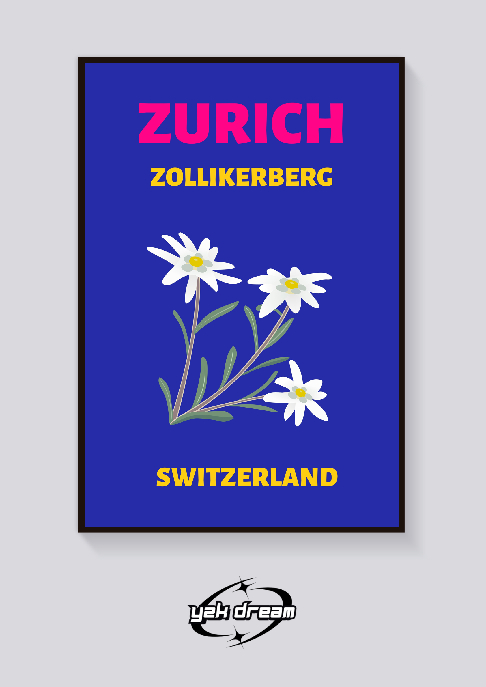 Preppy Zurich Edelweiss Poster
