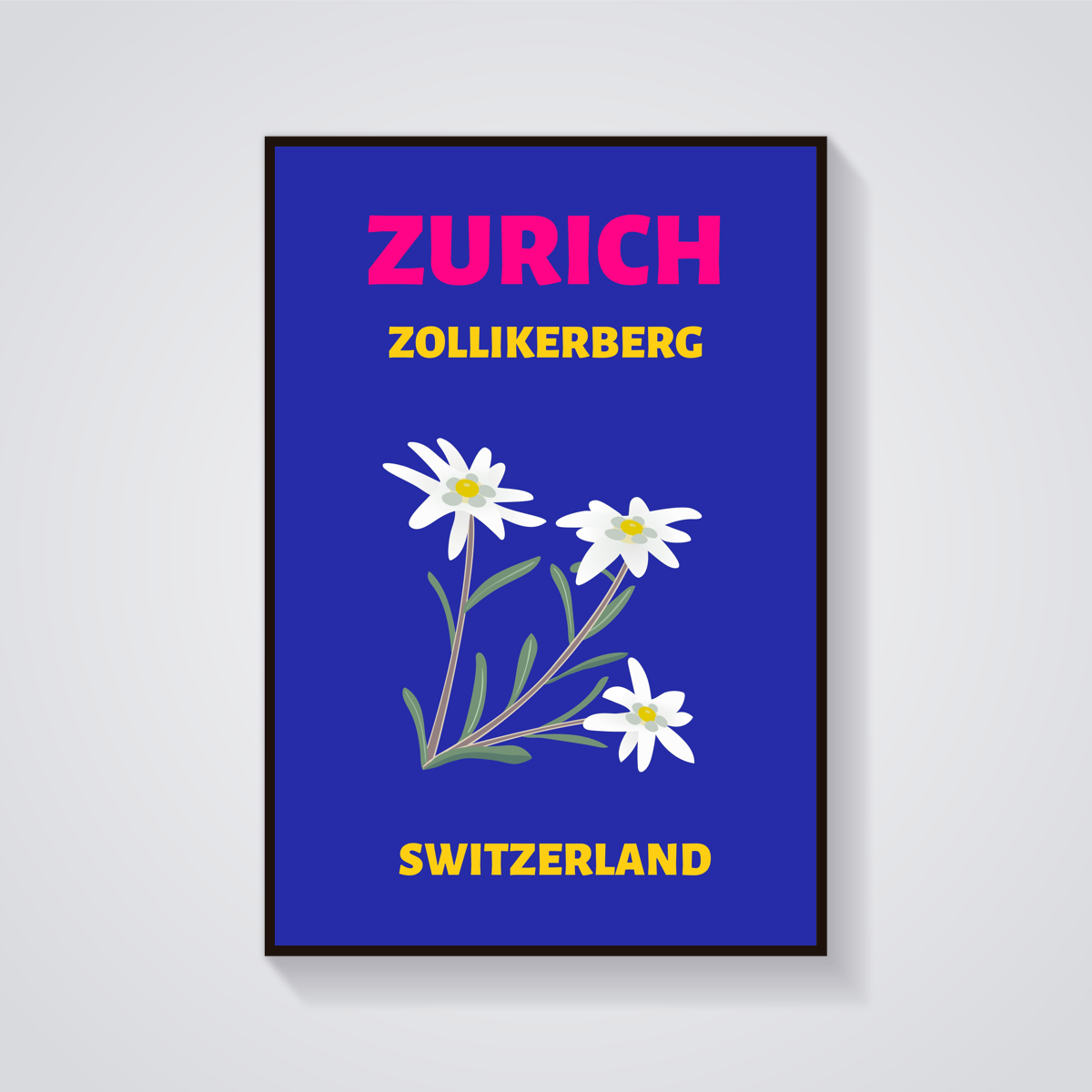 Preppy Zurich Edelweiss Poster
