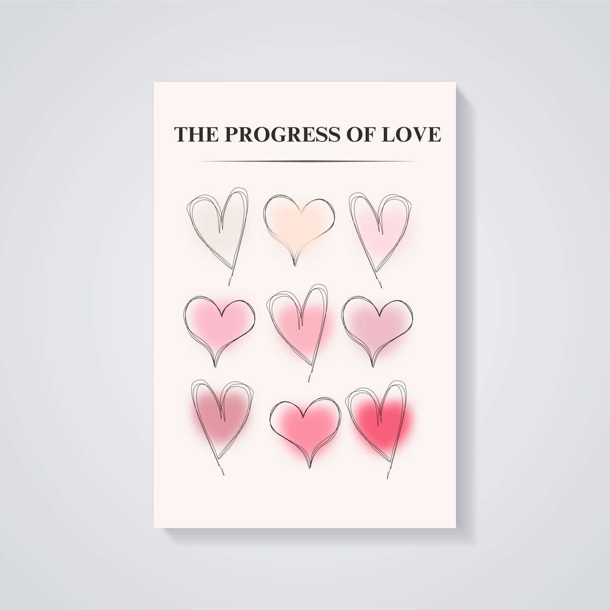 Progress of Love Hearts Poster
