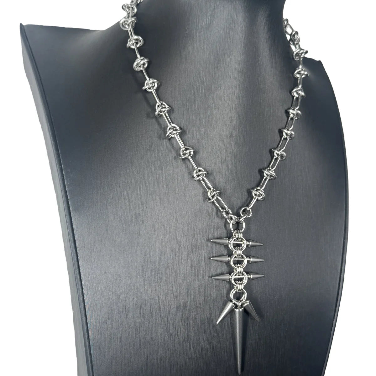 Punk Y2K Grunge Rock Spike Pendant Chain Necklace