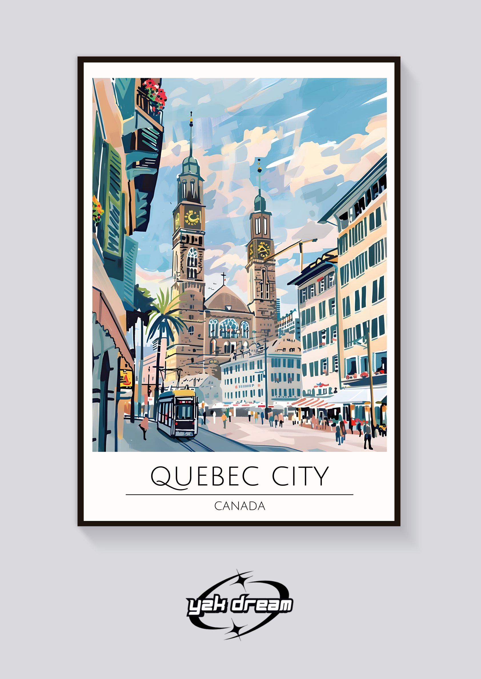 Quebec City Street Poster
