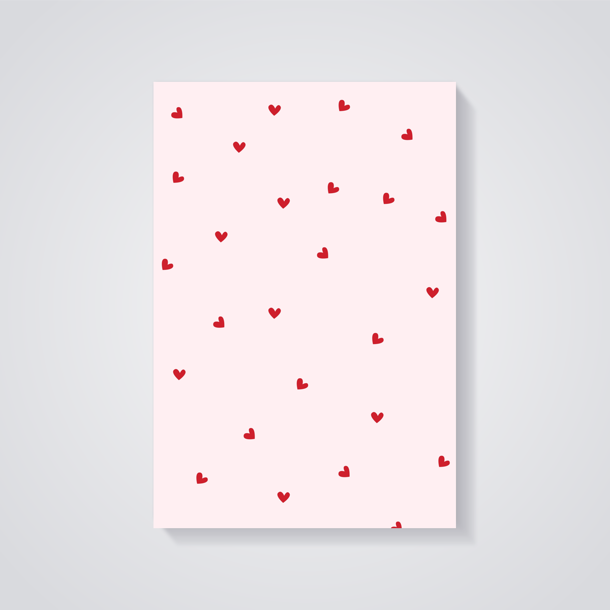 Red Hearts Pattern Poster