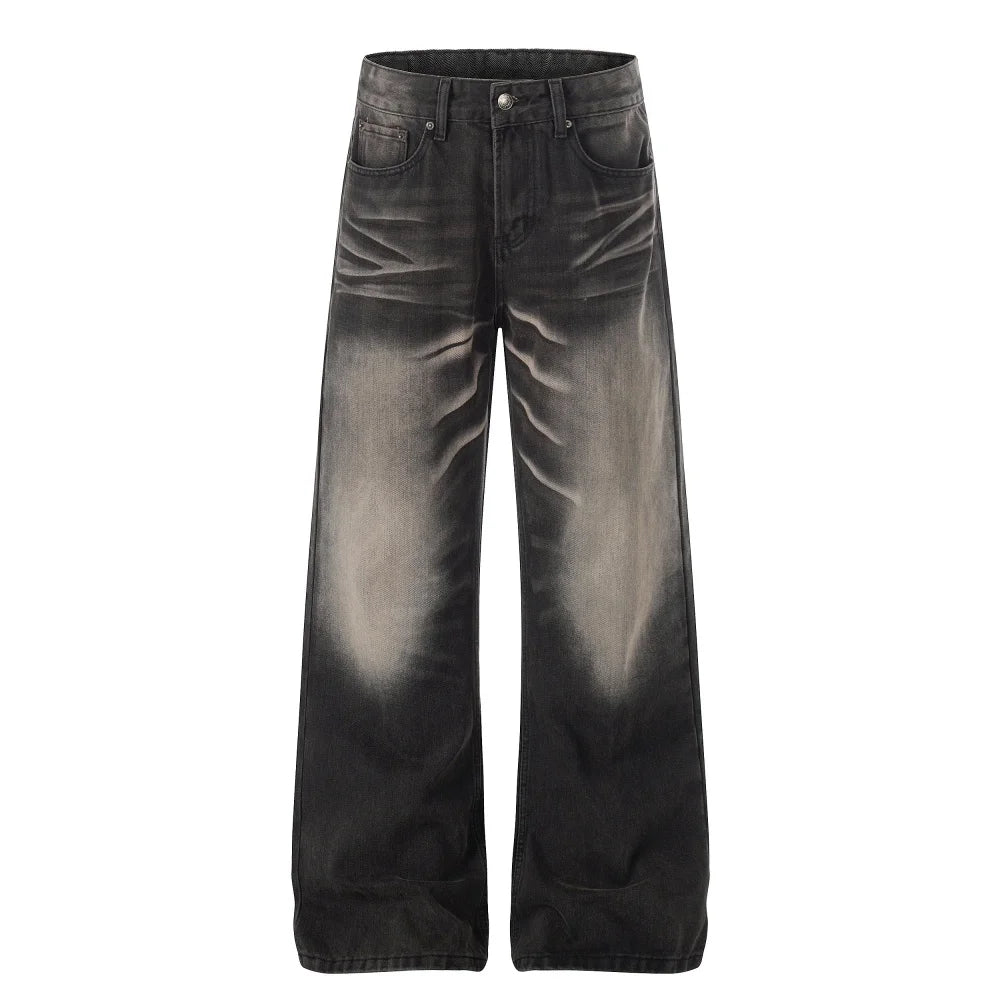 Retro Y2K Gradient Dyed Baggy Denim Jeans