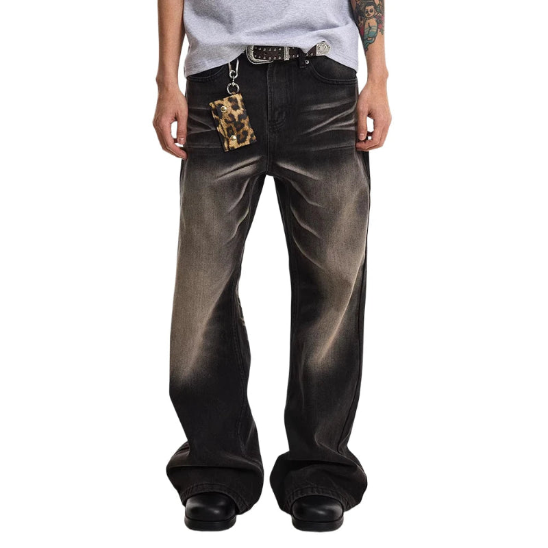 Retro Y2K Gradient Dyed Baggy Denim Jeans