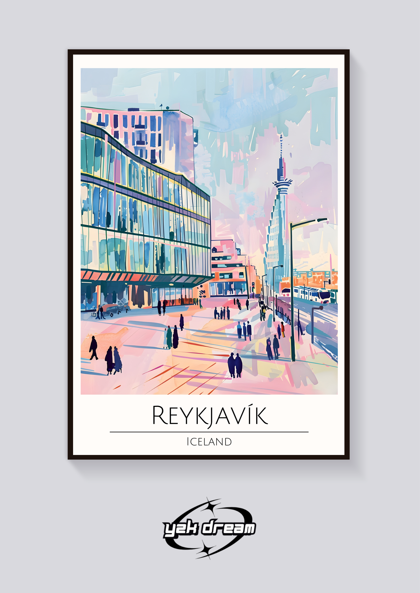 Reykjavik Cityscape Poster