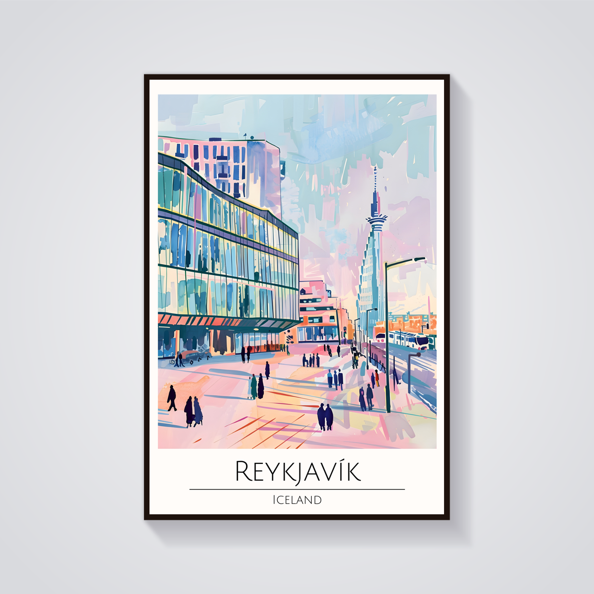 Reykjavik Cityscape Poster
