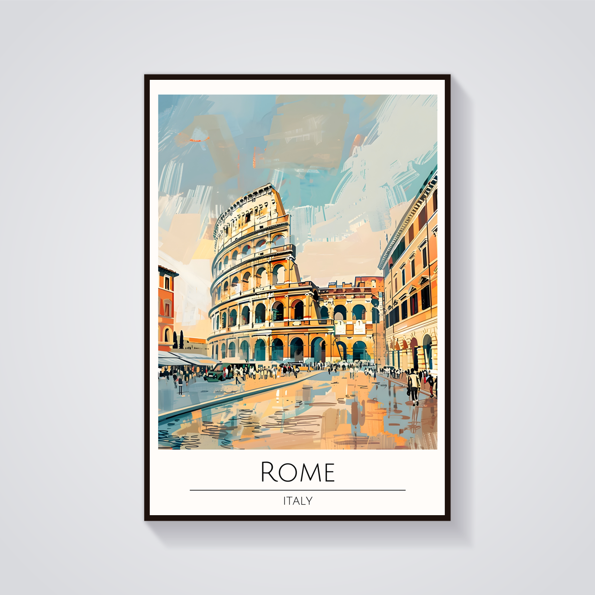 Rome Colosseum Art Deco Poster