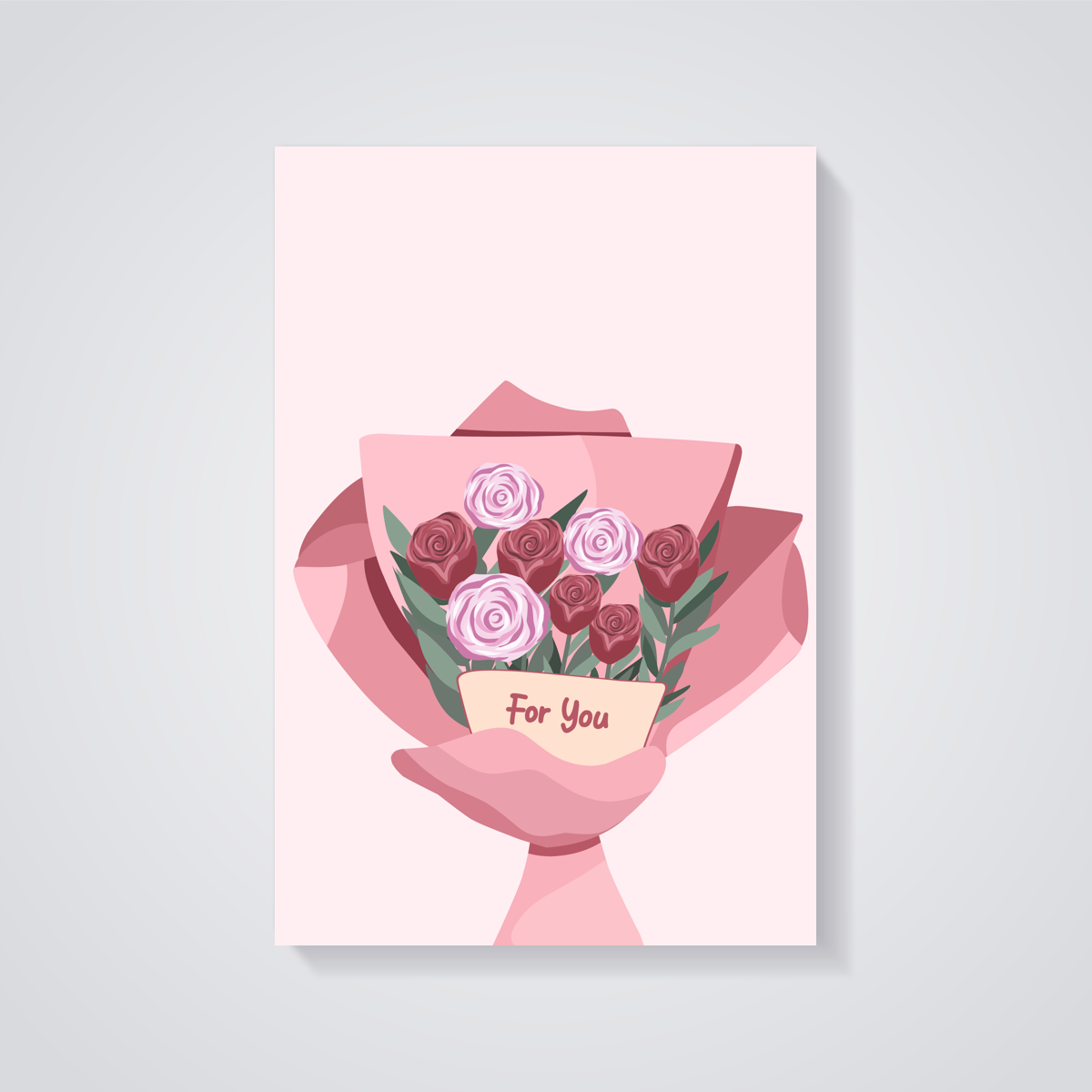 Rose Bouquet 'For You' Poster
