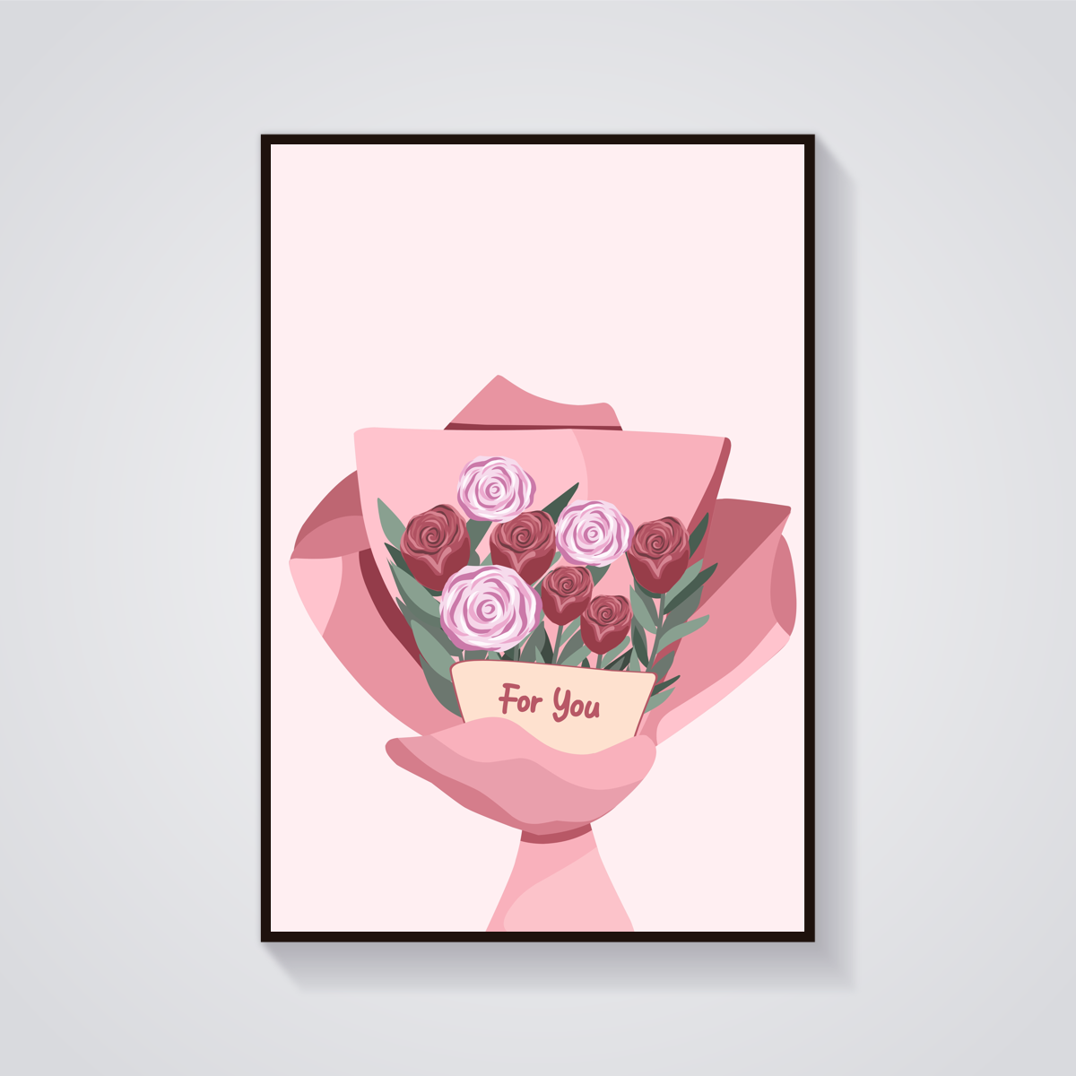 Rose Bouquet 'For You' Poster