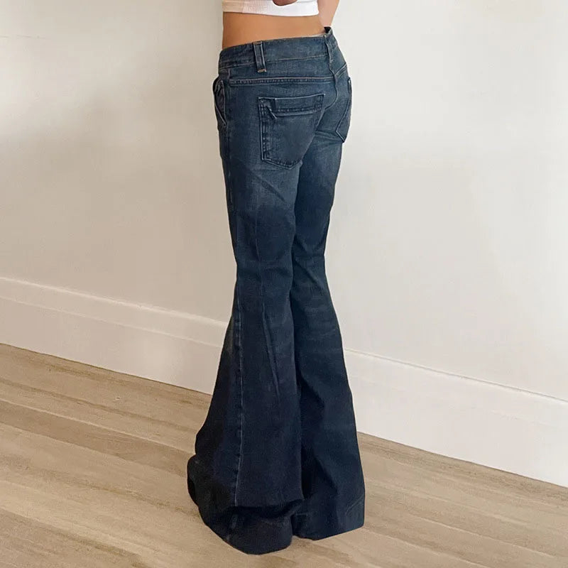 Sexy Low Waist Y2K Skinny Flare Jeans
