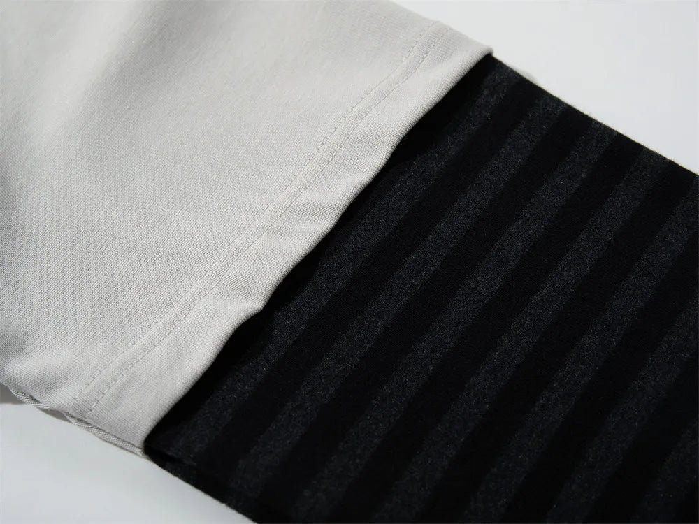 "Silent Knight" Graphic Y2K Mock Layered Long Sleeve Top