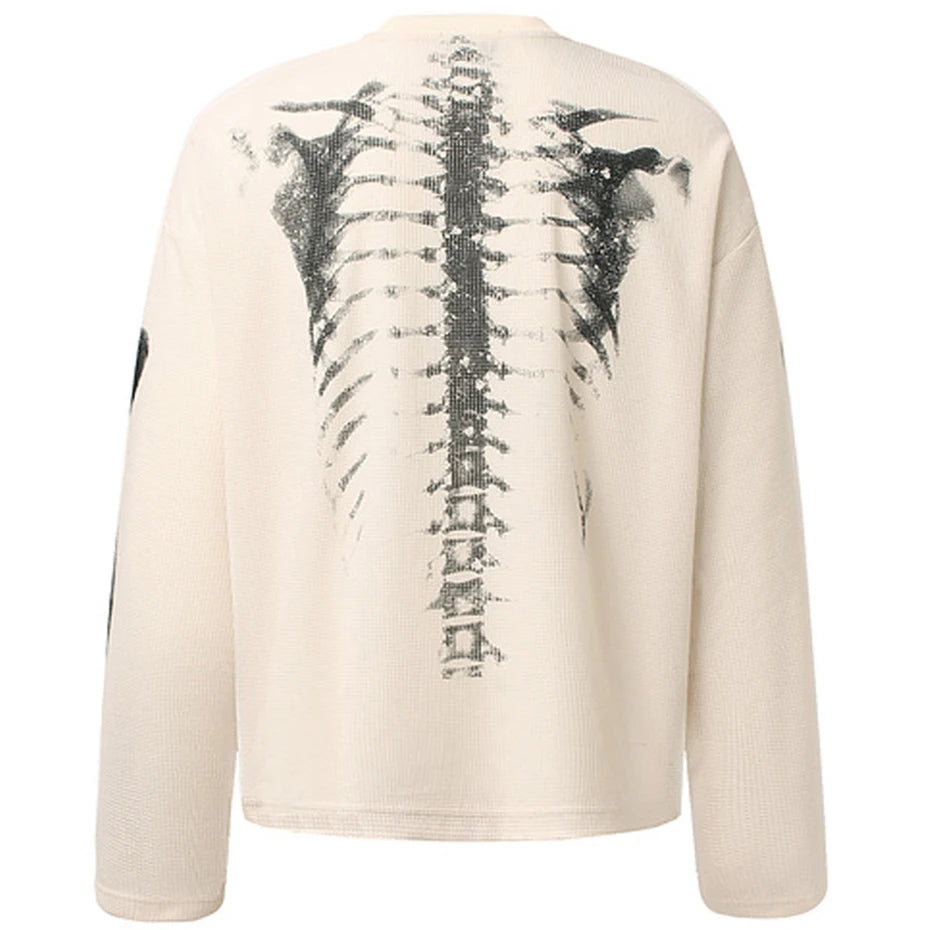 Skeleton X-Ray Graphic Long Sleeve Top