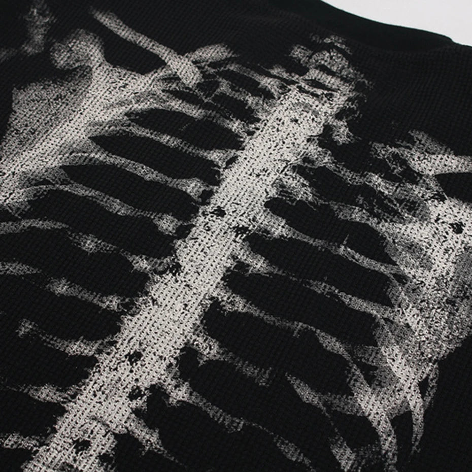 Skeleton X-Ray Graphic Long Sleeve Top