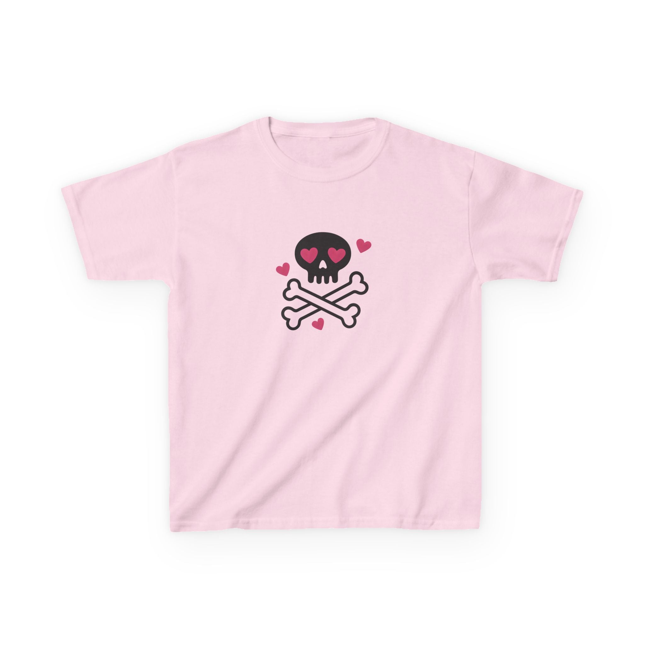 Skull Heart Graphic Baby Tee