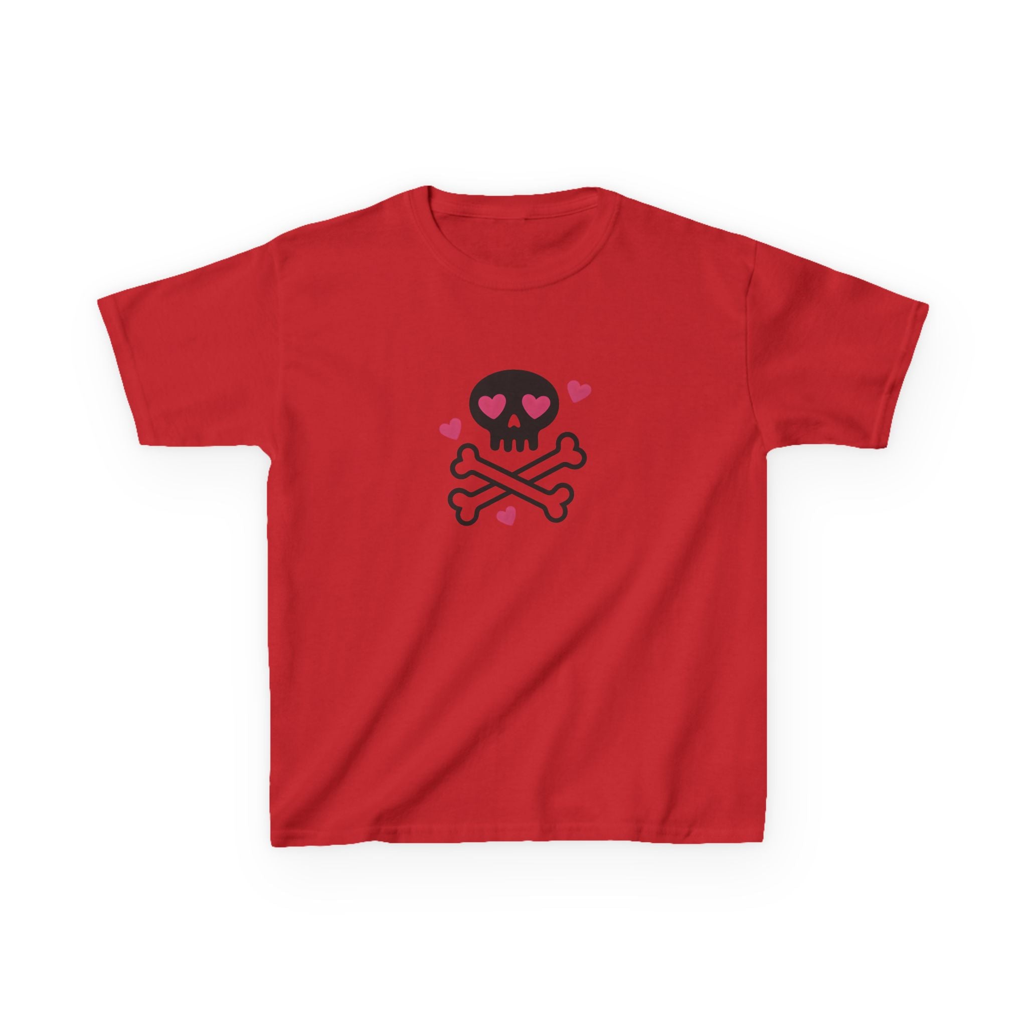 Skull Heart Graphic Baby Tee