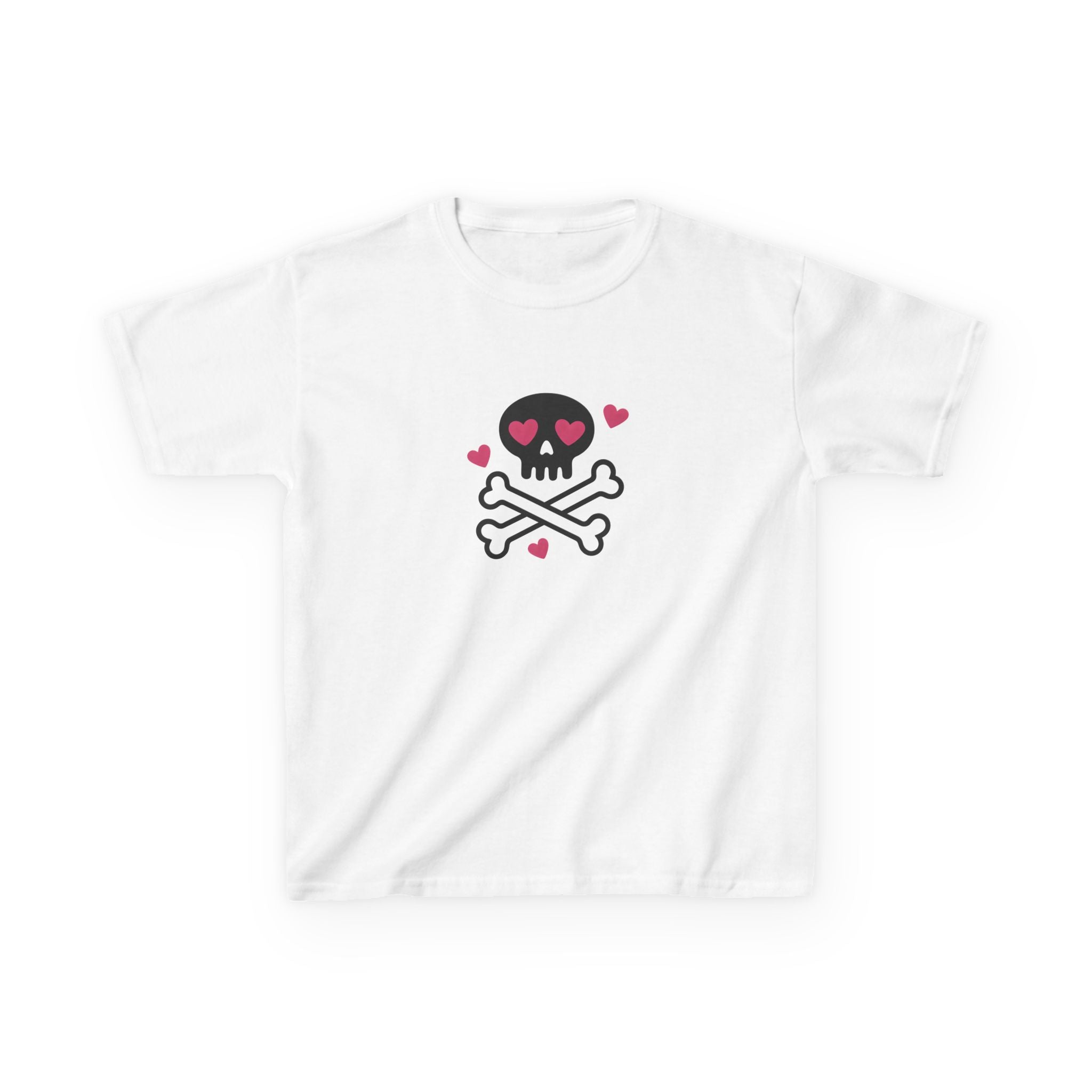 Skull Heart Graphic Baby Tee
