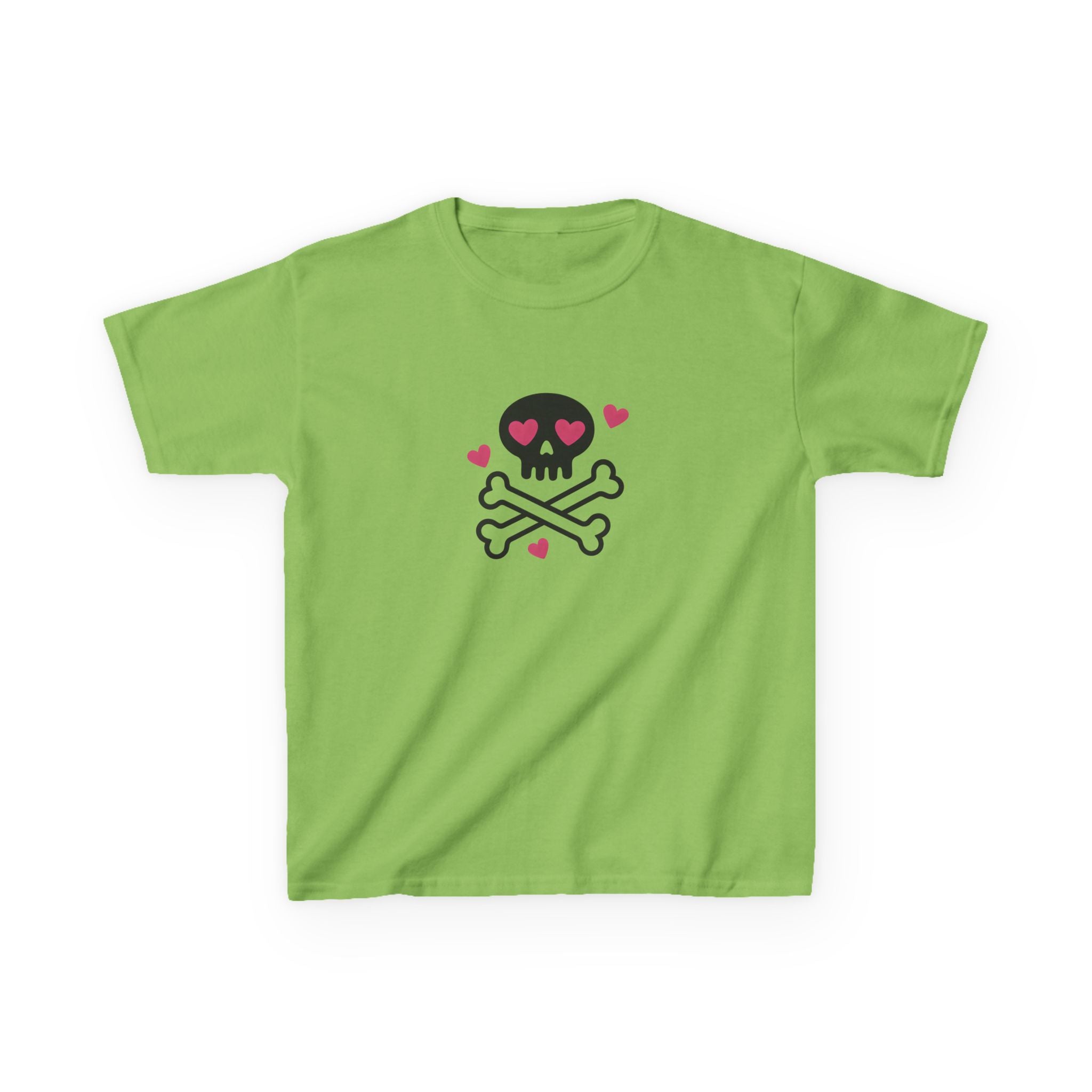 Skull Heart Graphic Baby Tee