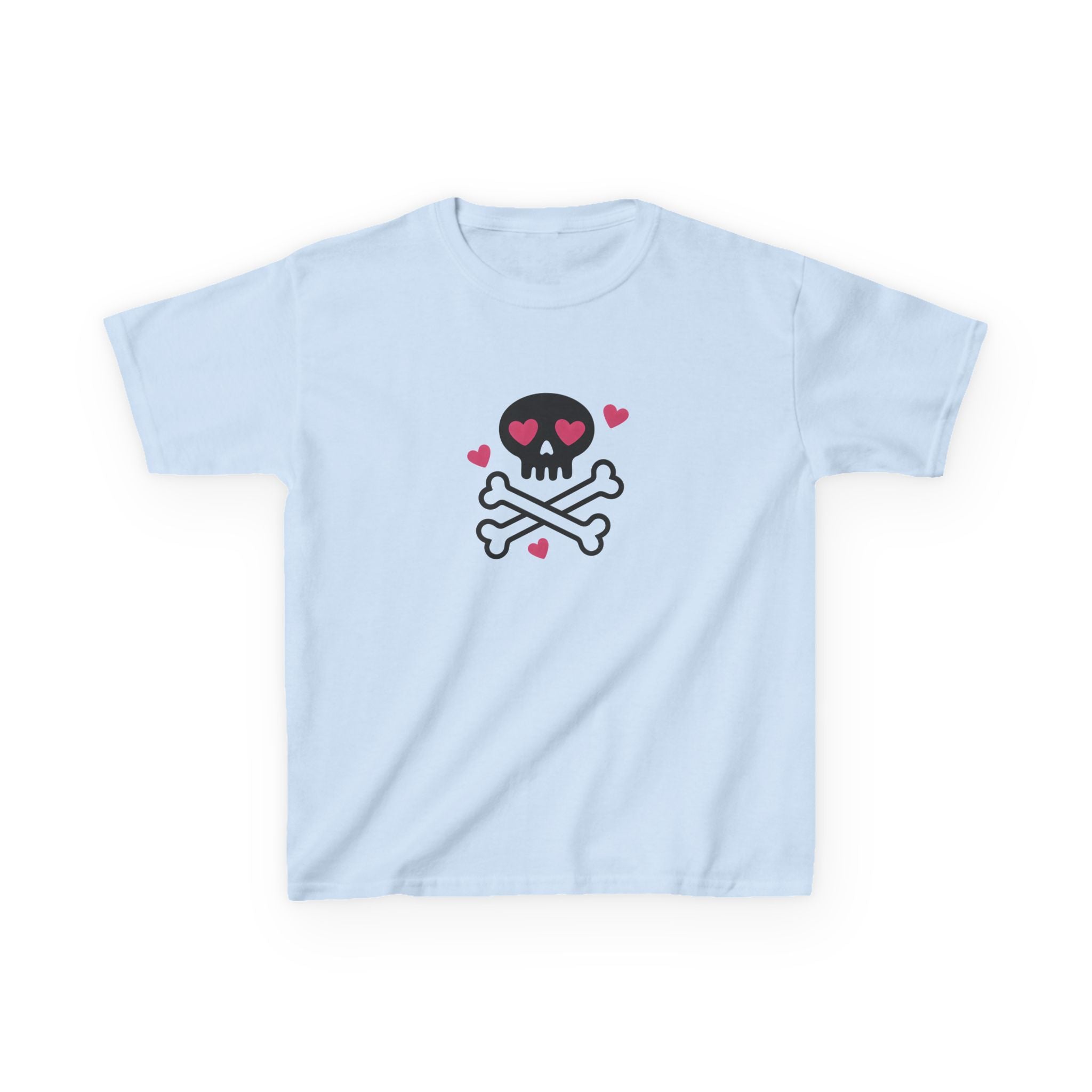 Skull Heart Graphic Baby Tee