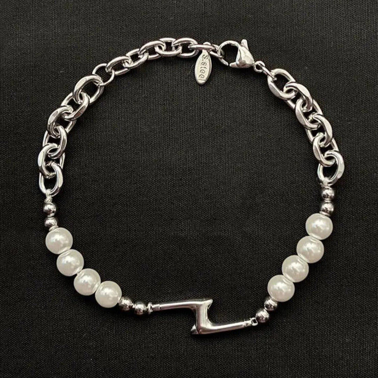 Splicing Lightning Imitation Pearl Necklace