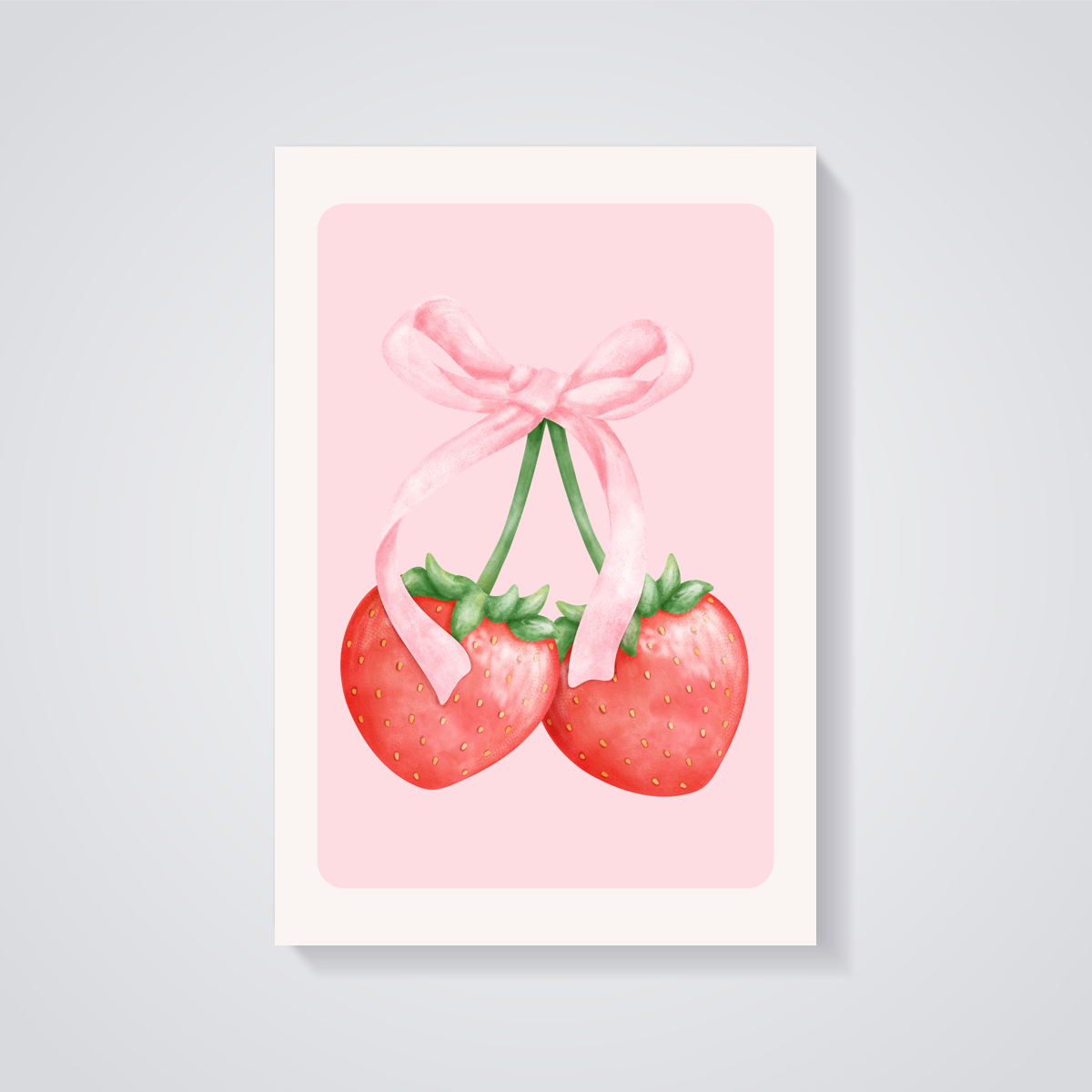 Strawberry Bow Poster