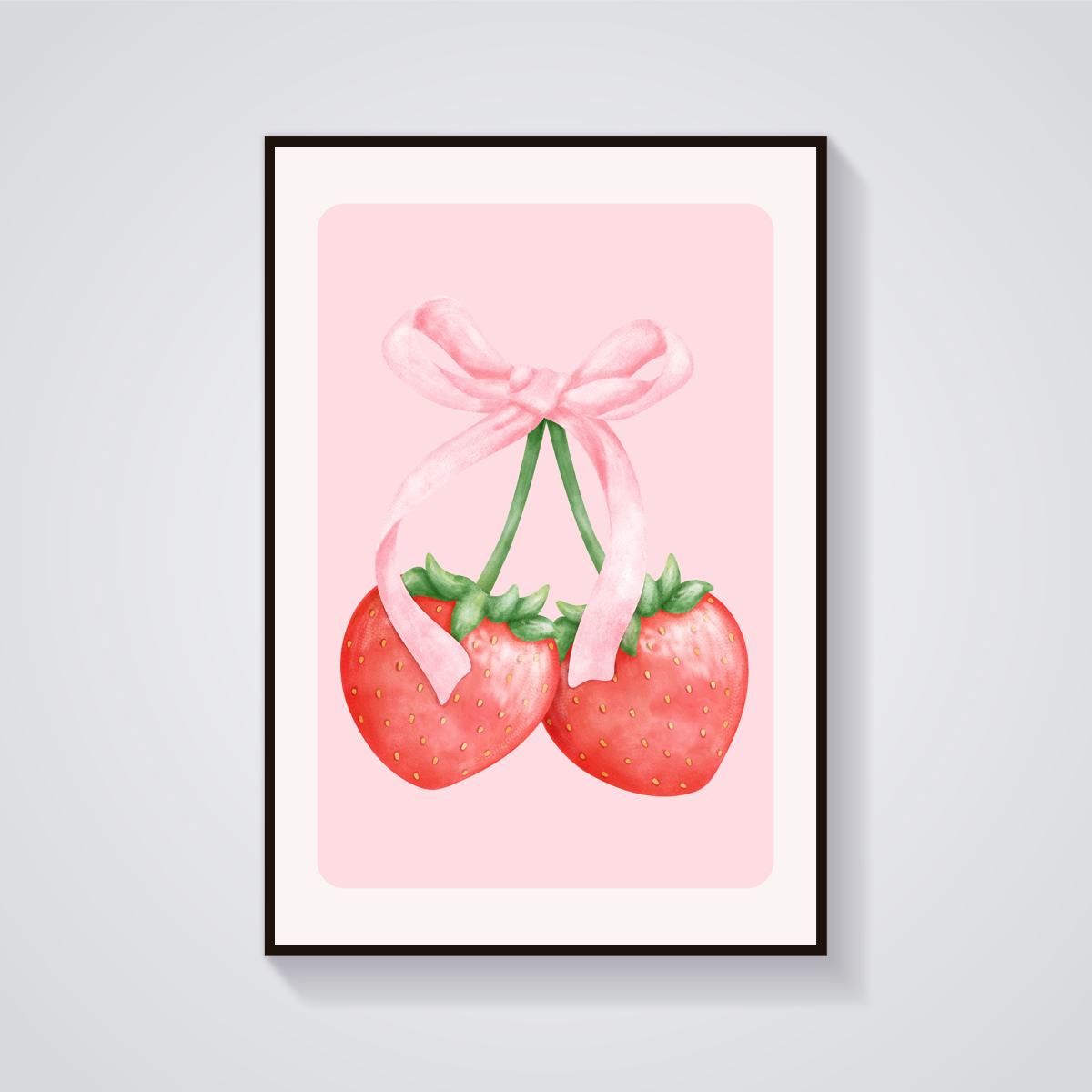 Strawberry Bow Poster