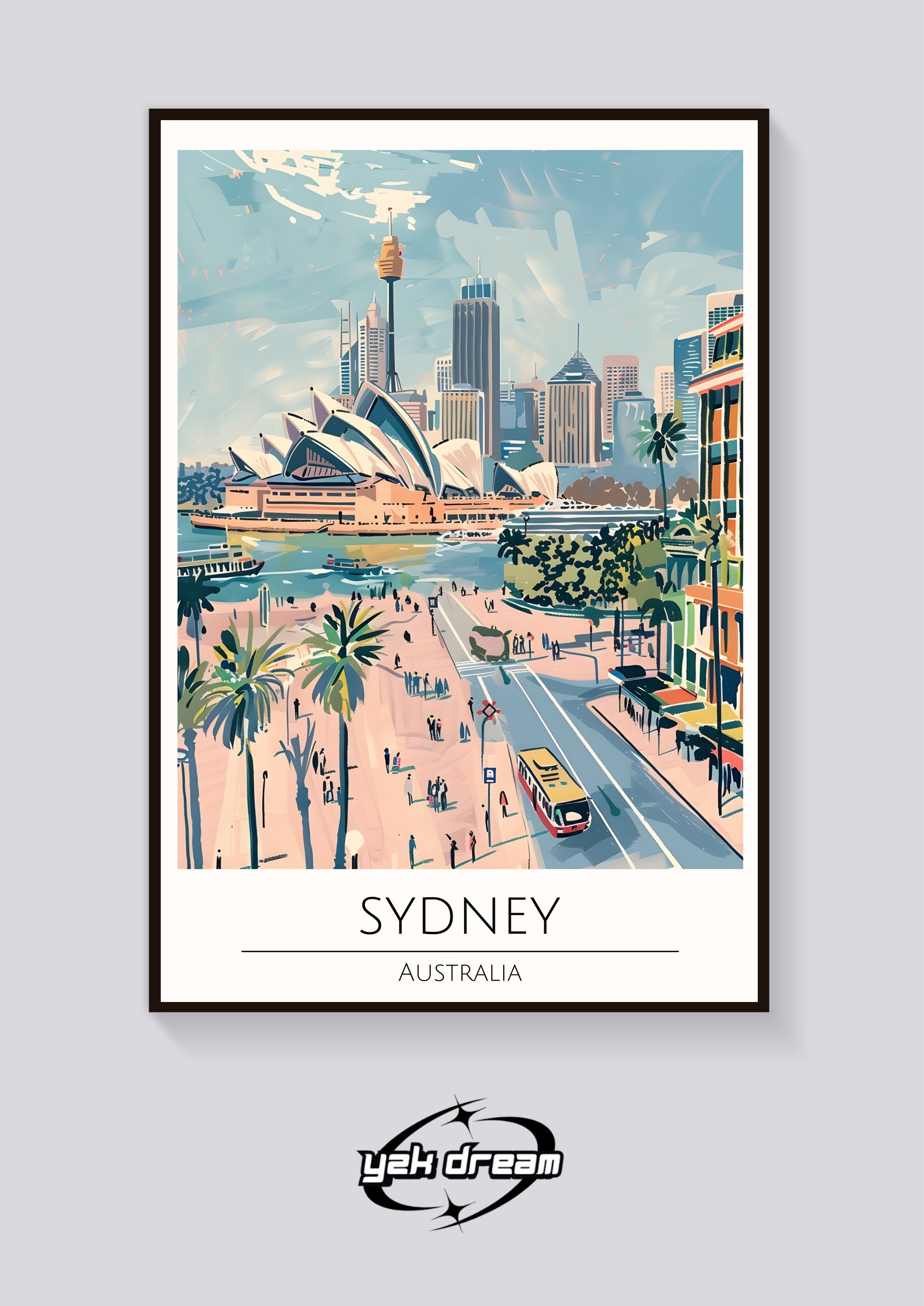 Sydney Opera House Art Deco Poster
