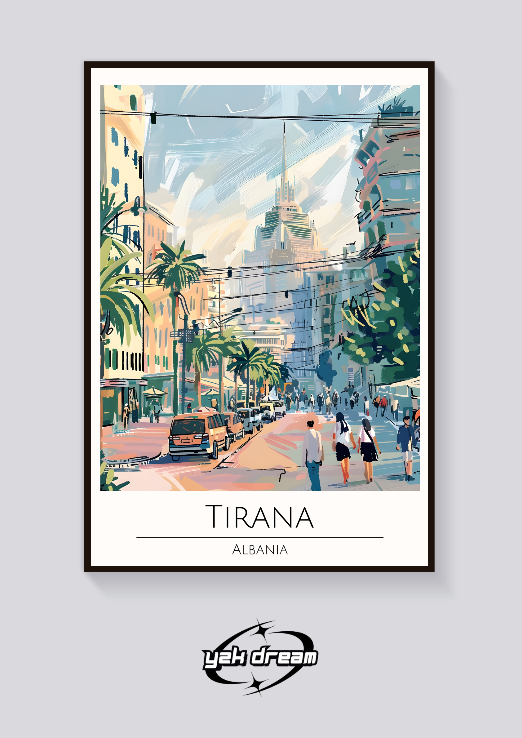 Tirana Cityscape Poster