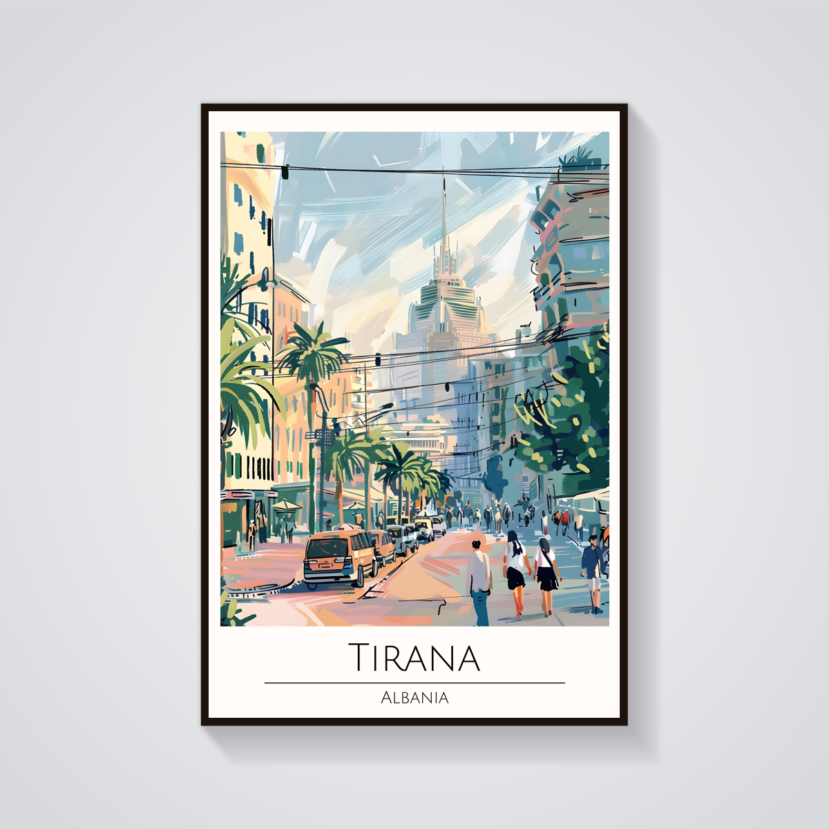 Tirana Cityscape Poster