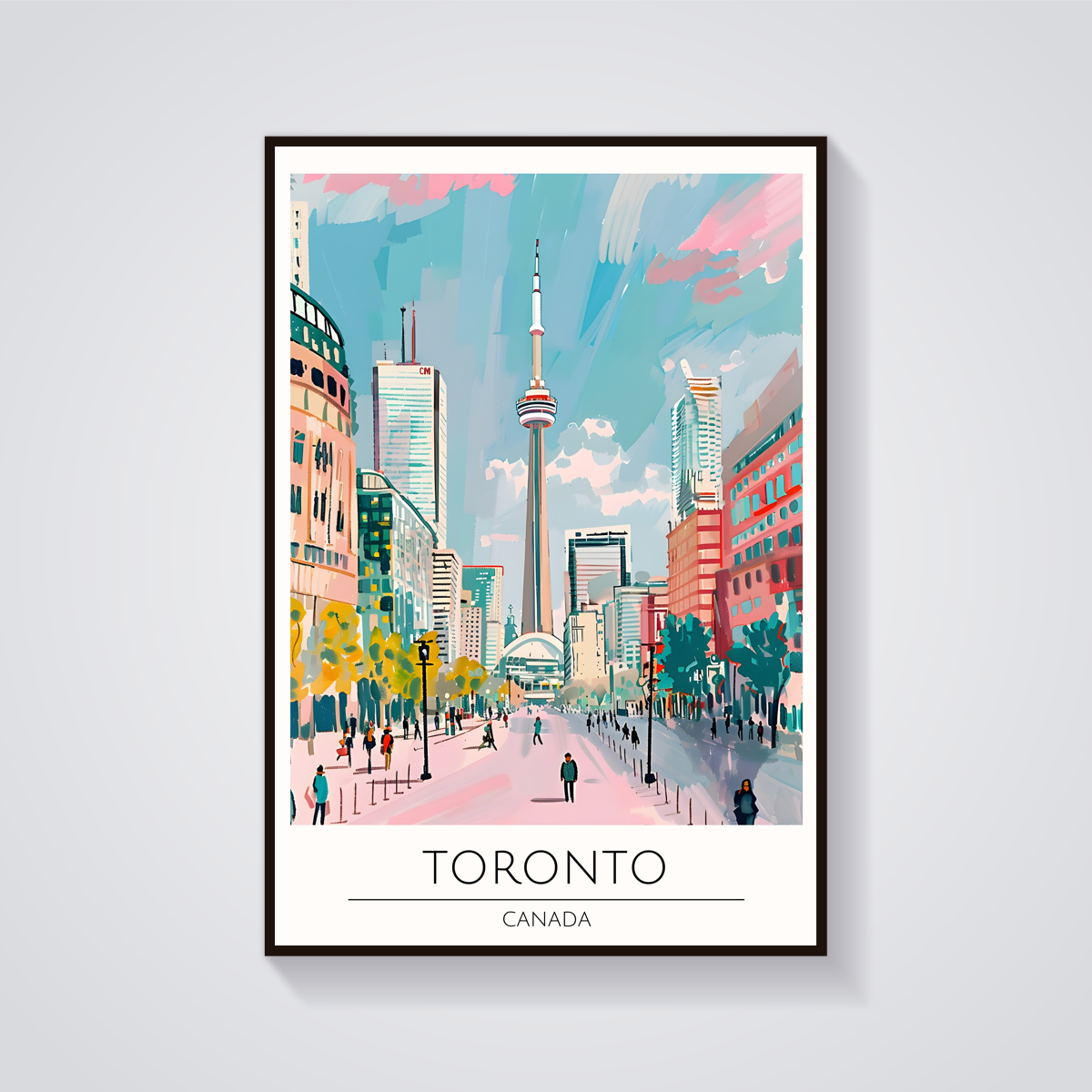 Toronto Cityscape Art Deco Poster