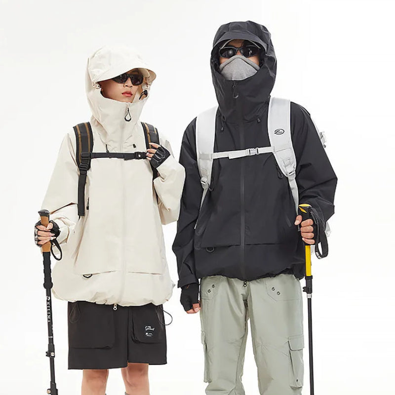 Unisex Y2K Outdoor Windproof Waterproof Single Layer Jacket Coat