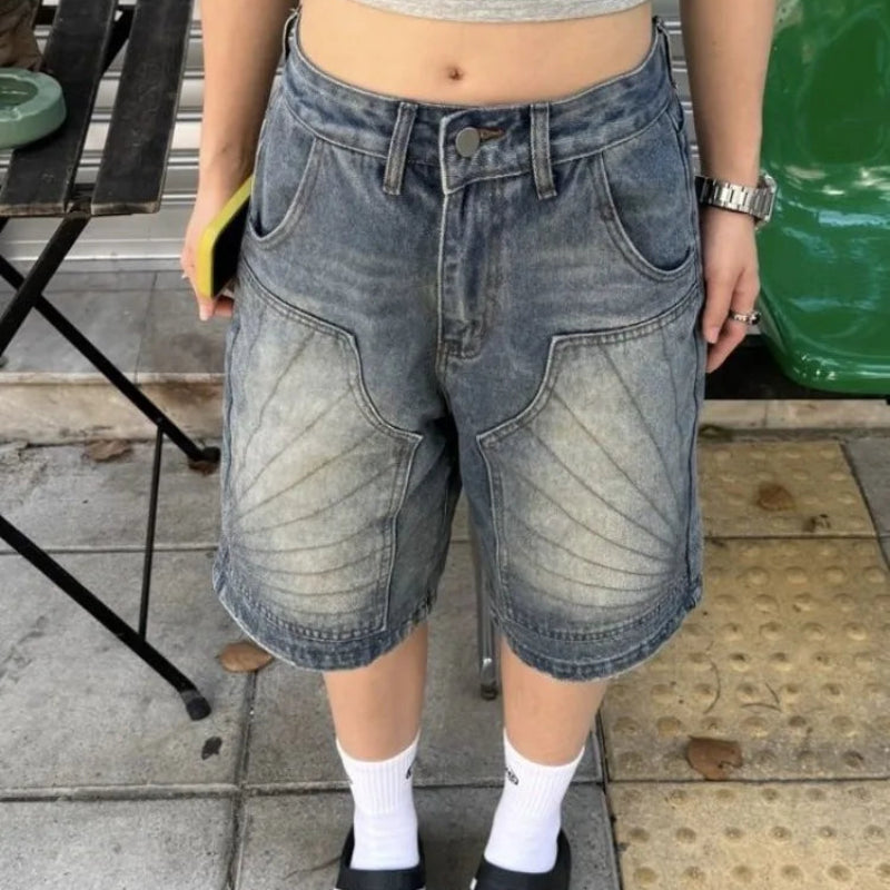 Vintage Detailed Washed Y2k Jorts