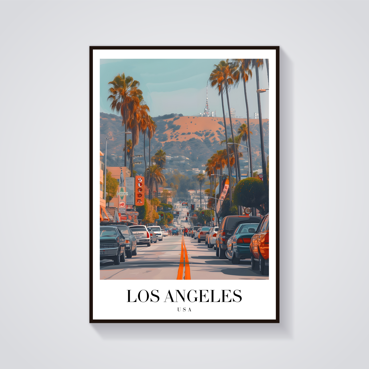 Vintage Los Angeles Street Poster
