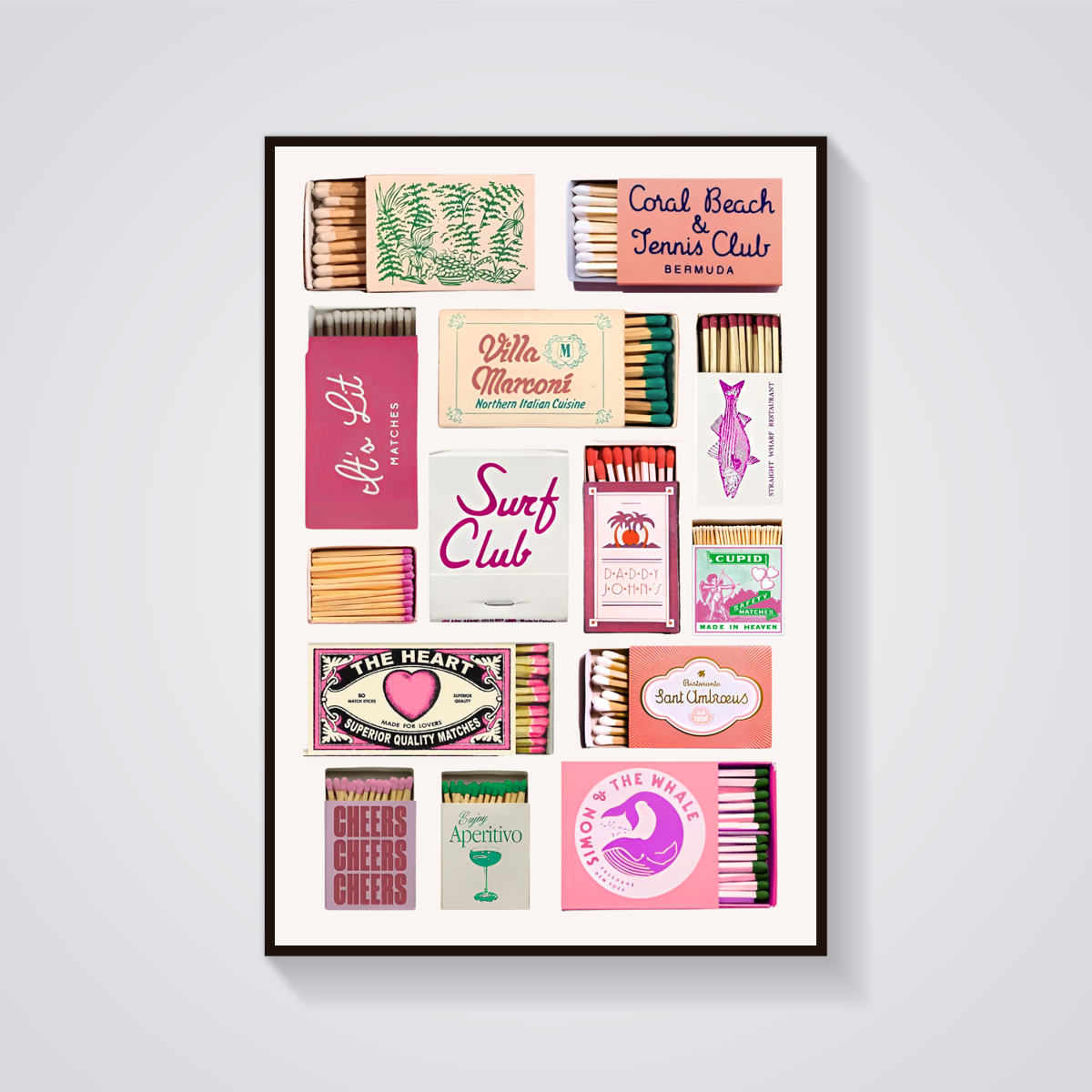 Vintage Matchbox Collection Poster