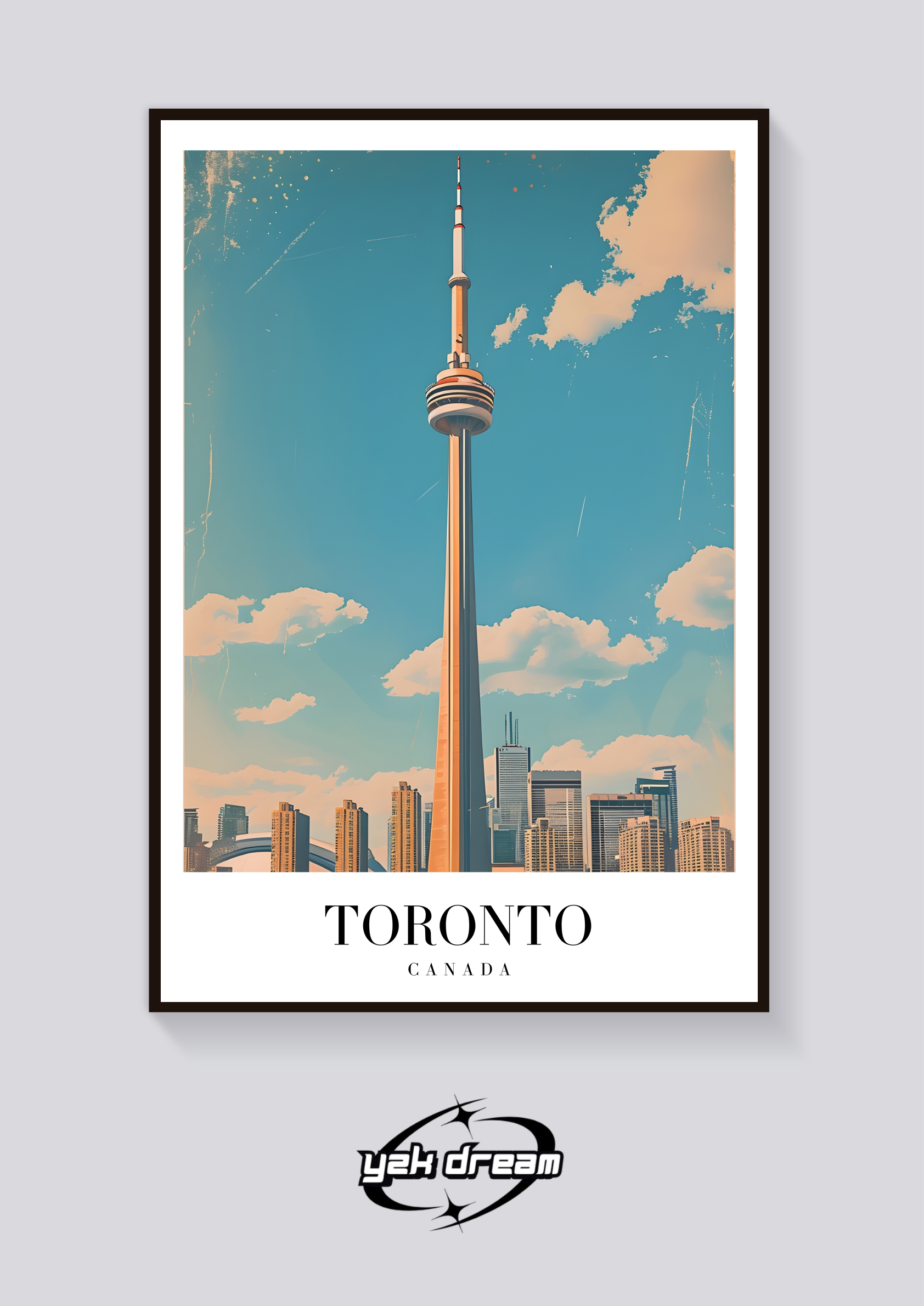 Vintage Toronto CN Tower Poster