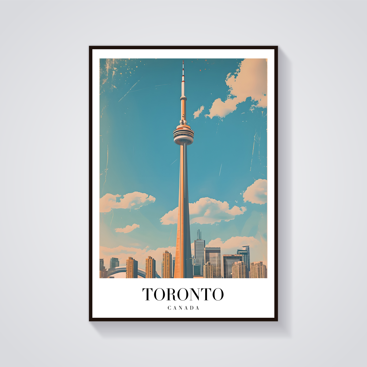 Vintage Toronto CN Tower Poster