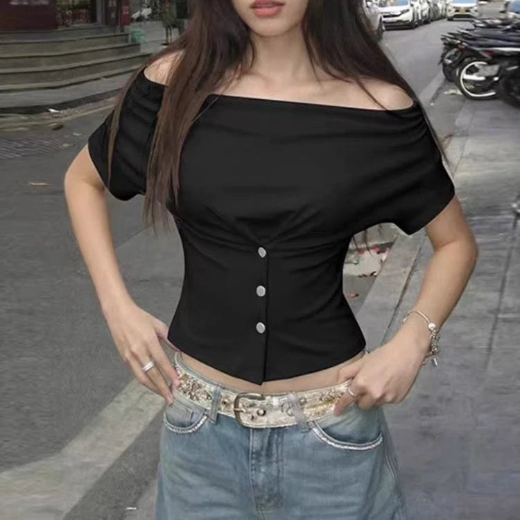 Vintage Y2K Elegant Old Money Style Off Shoulder Top
