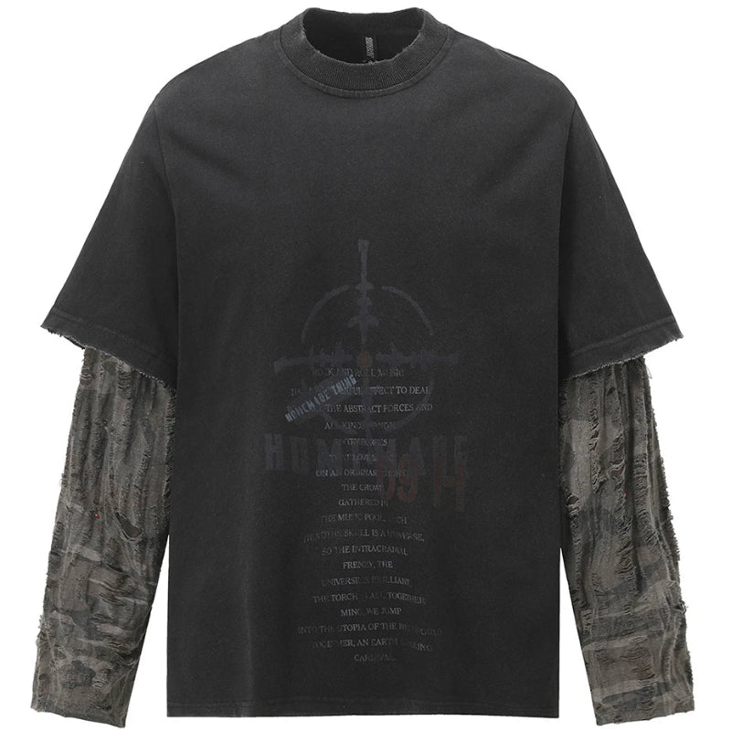 Vintage Y2K Target Graphic Long Mock Sleeve Top