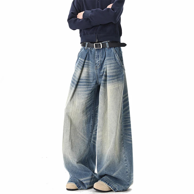 Washed Y2K Wide Leg Baggy Jeans