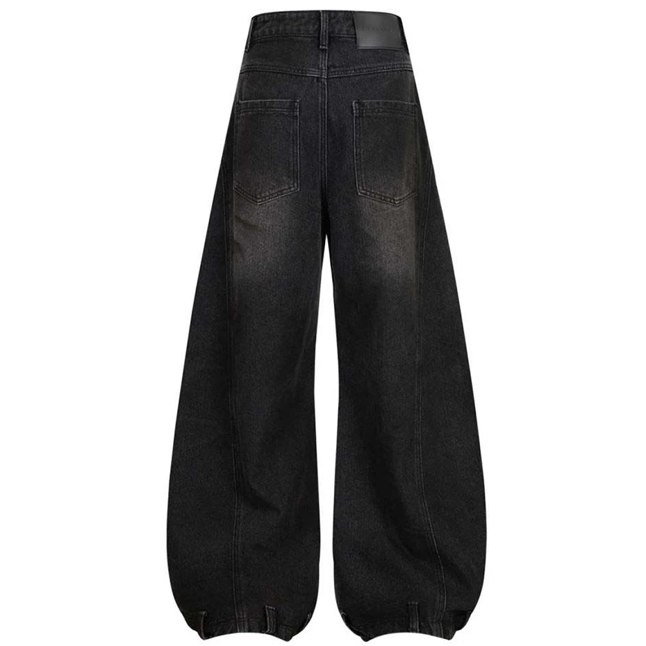 Wide Leg Y2K Distressed Denim Jeans