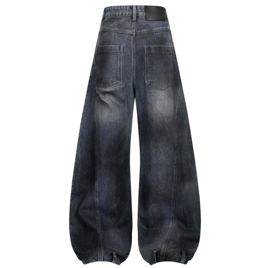Wide Leg Y2K Distressed Denim Jeans